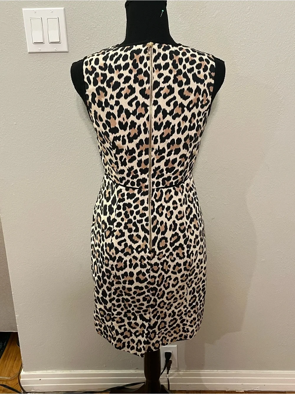 Kate Spade New York Paulina Leopard Print Sleeveless Shift Dress Size 2